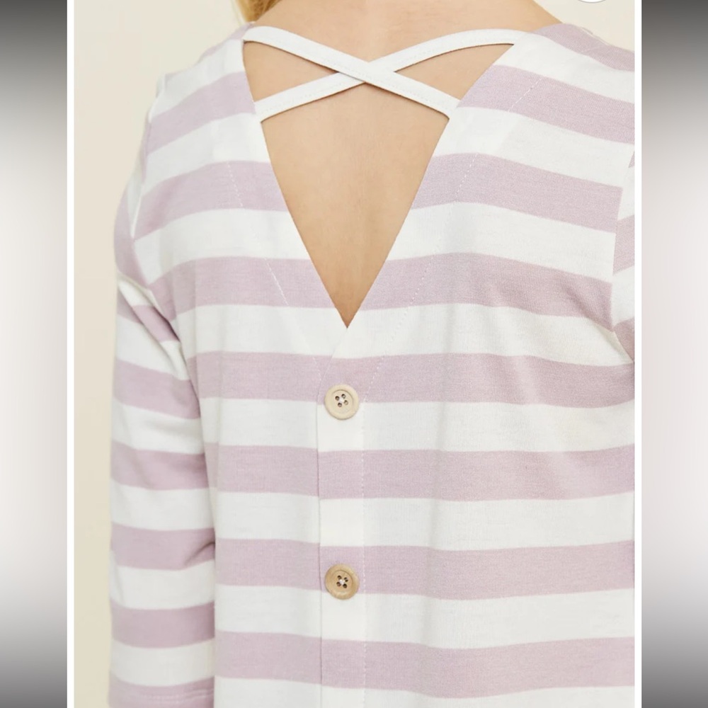 Button Down Cross-Back Mini Dress - Picture 4 of 12
